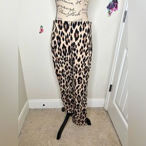 Chico’s Juliet Animal Print Slim Leg Ankle Pants Pointe Fabric Size Small